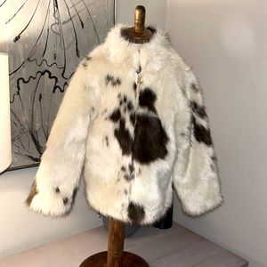 NWT MINT VELVET Faux Fur jacket SZ 5-6